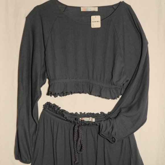 Free People Dresses & Skirts - Free People  Blue gauze summer  set